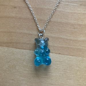 3 / $15 Blue Gummy Bear Necklace
